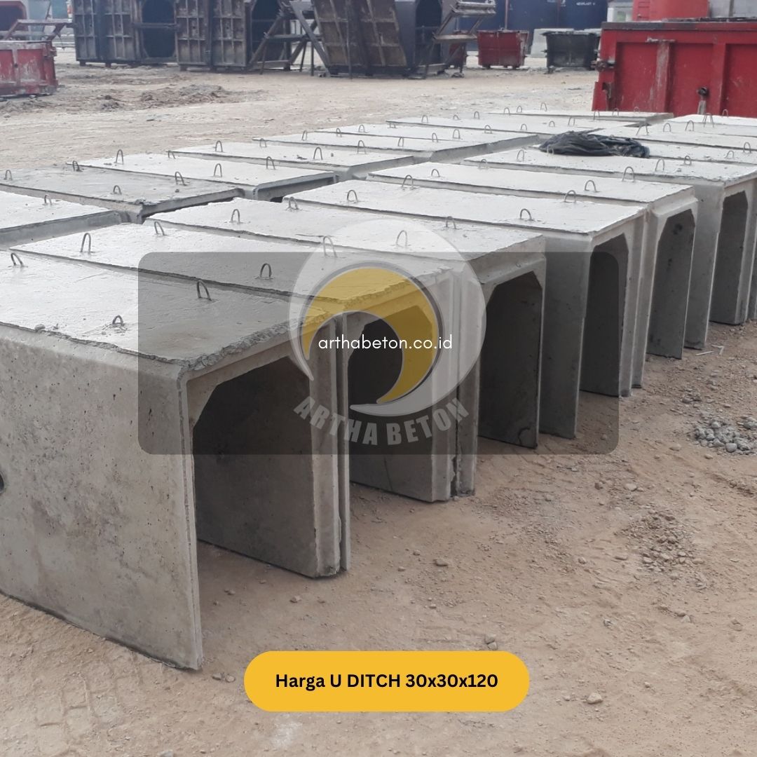 Artha Beton, sebagai salah satu penyedia beton pracetak terkemuka di Indonesia, dikenal karena komitmennya dalam menyediakan produk berkualitas tinggi yang sesuai dengan standar konstruksi modern. Kami memahami bahwa setiap proyek konstruksi membutuhkan bahan bangunan yang andal, tahan lama, dan ekonomis. Salah satu produk unggulan kami adalah U DITCH 30x30x120, yang telah terbukti menjadi solusi efektif untuk sistem saluran air di berbagai proyek infrastruktur. Apa Itu U DITCH? U DITCH adalah jenis saluran beton pracetak yang dirancang dengan bentuk menyerupai huruf "U". Fungsi utama dari U DITCH adalah untuk mengalirkan air, baik air hujan maupun air limbah, dari satu tempat ke tempat lain secara efisien. Bentuknya yang terbuka memudahkan pemeliharaan dan pembersihan, sehingga memastikan saluran tetap berfungsi optimal dalam jangka waktu yang lama. U DITCH 30x30x120 merujuk pada dimensi produk ini, yaitu lebar 30 cm, tinggi 30 cm, dan panjang 120 cm. Dimensi ini membuat U DITCH ukuran ini sangat cocok untuk saluran air skala kecil hingga menengah, seperti di kawasan perumahan, jalan lingkungan, atau lahan komersial. Keunggulan U DITCH 30x30x120 Artha Beton Sebagai spesialis dalam pembuatan dan penyediaan beton pracetak, Artha Beton menawarkan beberapa keunggulan dari produk U DITCH 30x30x120 kami, yang menjadikannya pilihan utama bagi banyak kontraktor dan pengembang: Kualitas Beton Tinggi: U DITCH kami diproduksi menggunakan beton berkualitas tinggi dengan kekuatan tekan yang terjamin, sehingga produk ini sangat tahan terhadap tekanan eksternal dan korosi. Presisi dalam Dimensi: Setiap produk U DITCH yang kami hasilkan memiliki dimensi yang presisi, memastikan kemudahan dalam instalasi dan kesesuaian antar segmen tanpa adanya celah yang dapat menyebabkan kebocoran atau masalah lainnya. Durabilitas yang Terjamin: Dengan bahan baku pilihan dan proses produksi yang terkontrol, U DITCH 30x30x120 dari Artha Beton memiliki durabilitas yang tinggi, sehingga mampu bertahan dalam kondisi lingkungan yang keras dan dalam jangka waktu yang lama. Harga yang Kompetitif: Kami memahami pentingnya efisiensi biaya dalam setiap proyek konstruksi. Oleh karena itu, kami menawarkan U DITCH dengan harga yang sangat kompetitif tanpa mengorbankan kualitas. Spesifikasi Teknis U DITCH 30x30x120 Untuk memahami lebih dalam mengenai produk U DITCH 30x30x120 dari Artha Beton, berikut adalah spesifikasi teknis yang perlu Anda ketahui: Lebar: 30 cm Tinggi: 30 cm Panjang: 120 cm Tebal Dinding: 5 cm Kuat Tekan Beton: >400 kg/cm² Material: Beton bertulang dengan mutu K-350 Tipe Sambungan: Joint System dengan sambungan antar segmen yang memastikan tidak ada kebocoran air. Dengan spesifikasi ini, U DITCH 30x30x120 kami ideal untuk berbagai aplikasi, terutama dalam pembangunan sistem drainase yang membutuhkan produk yang dapat diandalkan dan mudah dalam pemasangan. Aplikasi U DITCH 30x30x120 dalam Proyek Konstruksi U DITCH 30x30x120 dari Artha Beton dapat diaplikasikan dalam berbagai proyek konstruksi. Berikut beberapa contoh aplikasi umum: Saluran Air Perumahan: U DITCH ukuran ini sangat ideal untuk digunakan dalam pembangunan saluran air di kawasan perumahan. Dengan ukurannya yang pas, U DITCH ini dapat mengakomodasi aliran air hujan dengan efektif, mencegah banjir dan genangan air di lingkungan perumahan. Saluran Drainase Jalan: U DITCH 30x30x120 juga banyak digunakan dalam proyek pembangunan jalan lingkungan. Fungsinya adalah untuk memastikan bahwa air hujan dapat mengalir dengan lancar, sehingga mengurangi risiko kerusakan pada permukaan jalan akibat genangan air. Saluran Irigasi Pertanian: Dalam sektor pertanian, U DITCH ini dapat digunakan sebagai saluran irigasi untuk mengalirkan air ke area pertanian. Ukurannya yang praktis memudahkan pemasangan di lahan pertanian dengan area yang terbatas. Proyek Komersial dan Industri: Selain untuk perumahan dan jalan, U DITCH ini juga cocok untuk proyek komersial dan industri yang membutuhkan sistem saluran air yang andal dan mudah dalam pemeliharaan. Proses Produksi U DITCH 30x30x120 di Artha Beton Di Artha Beton, proses produksi U DITCH 30x30x120 dilakukan dengan sangat teliti dan menggunakan teknologi modern untuk memastikan kualitas terbaik. Berikut adalah langkah-langkah dalam proses produksi kami: Pemilihan Material: Kami hanya menggunakan bahan baku berkualitas tinggi, seperti semen, pasir, dan agregat yang telah lulus uji kualitas. Ini memastikan bahwa produk akhir memiliki kekuatan dan daya tahan yang sesuai dengan standar industri. Pencampuran Beton: Beton yang digunakan dalam pembuatan U DITCH dicampur dengan menggunakan mesin pencampur otomatis untuk memastikan konsistensi dan kekuatan yang optimal. Pencetakan: Beton yang telah dicampur kemudian dicetak menggunakan cetakan khusus yang dirancang untuk menghasilkan dimensi yang presisi dan permukaan yang halus. Pengeringan dan Pengujian: Setelah dicetak, U DITCH dikeringkan dengan metode curing yang memastikan beton mencapai kekuatan maksimum. Setiap batch produk juga diuji untuk memastikan kualitas dan kekuatan tekan sesuai dengan spesifikasi yang telah ditentukan. Penyimpanan dan Pengiriman: Setelah melalui proses pengujian, U DITCH disimpan di area penyimpanan yang aman sebelum dikirim ke lokasi proyek. Kami memastikan bahwa produk sampai di tangan Anda dalam kondisi sempurna. Harga U DITCH 30x30x120: Transparan dan Kompetitif Artha Beton selalu berkomitmen untuk memberikan harga yang transparan dan kompetitif kepada pelanggan kami. Kami memahami bahwa harga merupakan salah satu faktor penentu dalam memilih produk untuk proyek konstruksi. Oleh karena itu, kami menawarkan U DITCH 30x30x120 dengan harga yang terjangkau, tanpa mengorbankan kualitas. Harga U DITCH 30x30x120 di Artha Beton bergantung pada beberapa faktor, antara lain: Jumlah Pesanan: Kami menawarkan harga yang lebih ekonomis untuk pembelian dalam jumlah besar. Semakin banyak Anda membeli, semakin besar diskon yang bisa Anda dapatkan. Lokasi Proyek: Biaya pengiriman juga mempengaruhi harga akhir. Kami memiliki jaringan distribusi yang luas, sehingga dapat mengirimkan produk ke berbagai wilayah dengan efisiensi biaya yang optimal. Kebutuhan Khusus: Jika proyek Anda membutuhkan spesifikasi atau modifikasi khusus pada produk, harga dapat disesuaikan sesuai dengan kebutuhan Anda. Untuk mendapatkan penawaran harga yang sesuai dengan kebutuhan proyek Anda, kami sarankan Anda menghubungi tim sales kami yang siap memberikan konsultasi dan penawaran terbaik. Cara Memesan U DITCH 30x30x120 di Artha Beton Proses pemesanan U DITCH 30x30x120 di Artha Beton sangat mudah dan cepat. Kami menyediakan beberapa metode pemesanan yang dapat Anda pilih sesuai dengan preferensi Anda: Melalui Website: Kunjungi situs web resmi kami dan temukan katalog produk U DITCH. Anda dapat memilih produk yang Anda butuhkan dan langsung melakukan pemesanan melalui formulir yang tersedia. Menghubungi Tim Sales: Anda juga dapat langsung menghubungi tim sales kami melalui telepon atau email. Tim kami akan dengan senang hati membantu Anda dalam proses pemesanan, mulai dari konsultasi produk hingga pengaturan pengiriman. Kunjungi Kantor Kami: Jika Anda lebih suka berdiskusi langsung, Anda dapat mengunjungi kantor kami. Tim ahli kami akan siap membantu Anda memilih produk yang tepat dan memberikan penjelasan lebih detail mengenai spesifikasi dan harga. Keunggulan Layanan Artha Beton Selain produk berkualitas, Artha Beton juga dikenal karena layanan pelanggan yang profesional dan responsif. Berikut beberapa keunggulan layanan kami: Konsultasi Gratis: Kami menyediakan layanan konsultasi gratis untuk membantu Anda memilih produk yang sesuai dengan kebutuhan proyek Anda. Pengiriman Tepat Waktu: Dengan sistem logistik yang efisien, kami menjamin pengiriman produk tepat waktu ke lokasi proyek Anda. Dukungan Teknis: Tim teknis kami siap memberikan dukungan dan solusi jika Anda menghadapi masalah teknis selama proses pemasangan. Garansi Produk: Kami memberikan garansi pada setiap produk yang kami jual, sebagai bentuk komitmen kami terhadap kualitas. Penutup: Investasi Tepat dengan U DITCH 30x30x120 dari Artha Beton Memilih U DITCH 30x30x120 dari Artha Beton adalah investasi yang tepat untuk memastikan proyek konstruksi Anda berjalan dengan lancar dan efisien. Dengan kualitas 